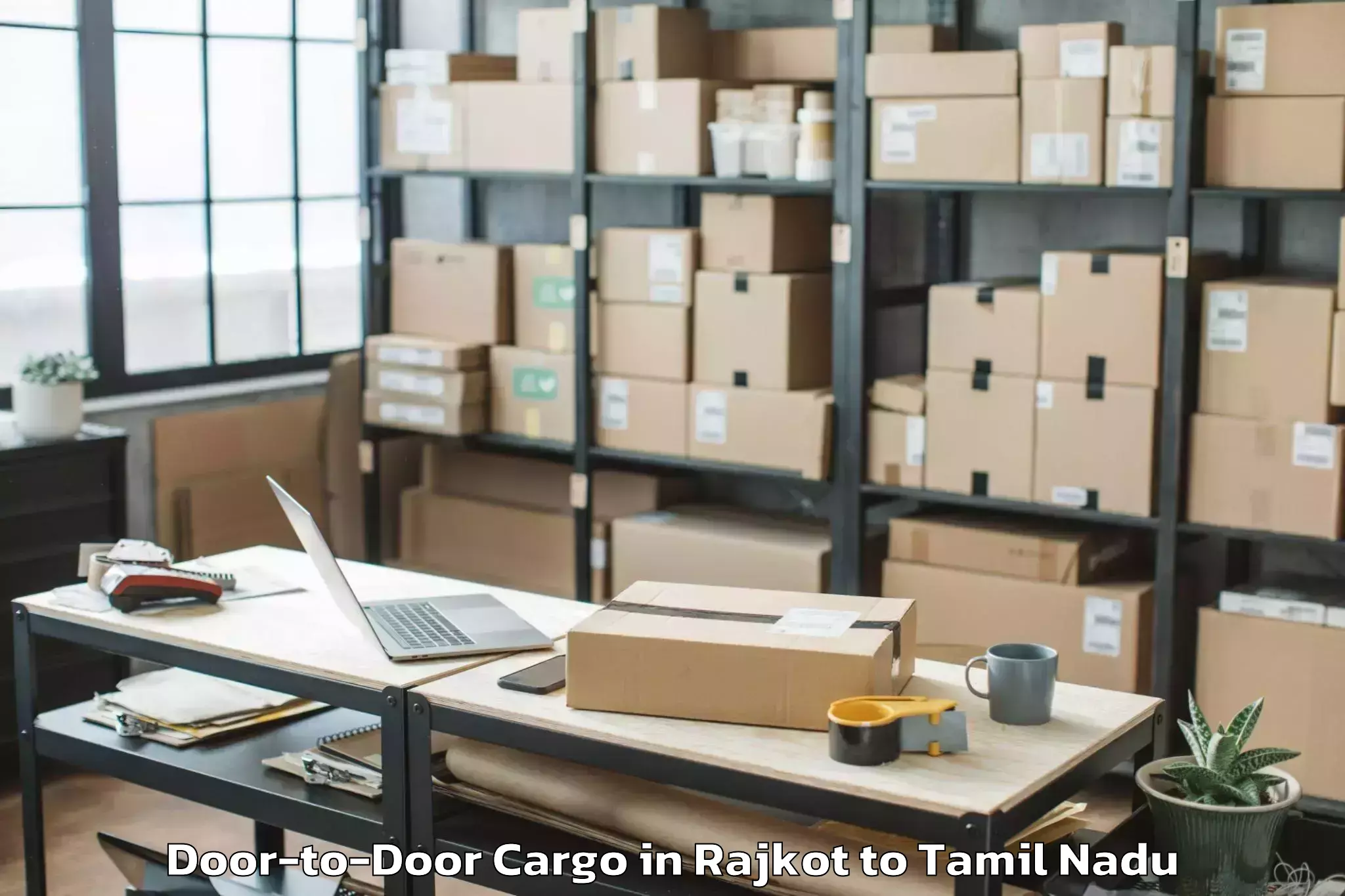 Leading Rajkot to Memalur Door To Door Cargo Provider